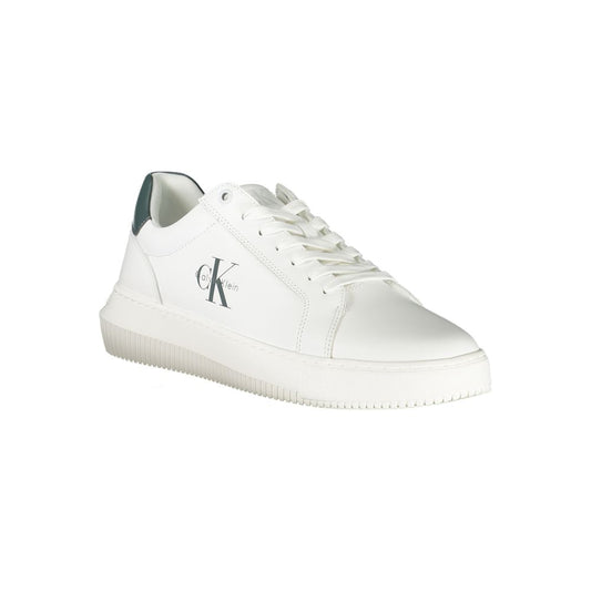 Calvin Klein Bianco Polyurethane Men Sneaker - ClickThatClicks 