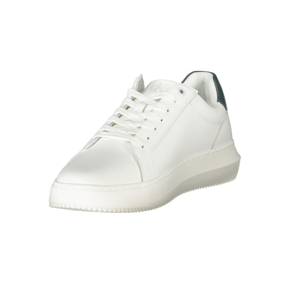 Calvin Klein Bianco Polyurethane Men Sneaker - ClickThatClicks 