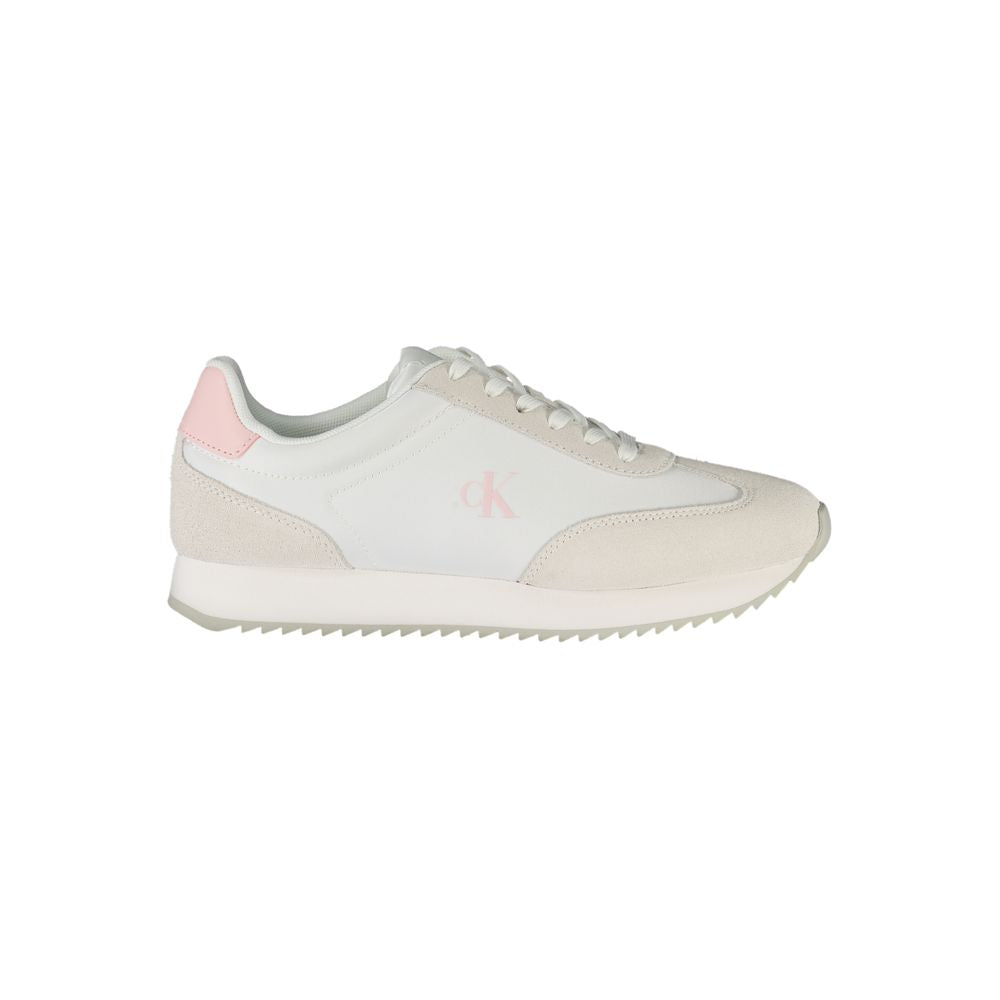 Calvin Klein Bianco Leather Woman Sneaker - ClickThatClicks 