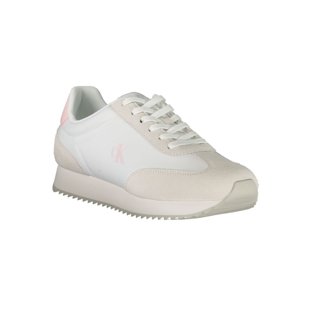 Calvin Klein Bianco Leather Woman Sneaker - ClickThatClicks 