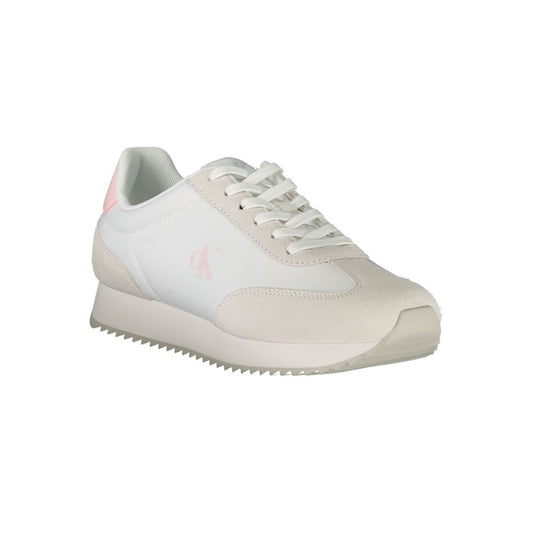 Calvin Klein Bianco Leather Woman Sneaker - ClickThatClicks 