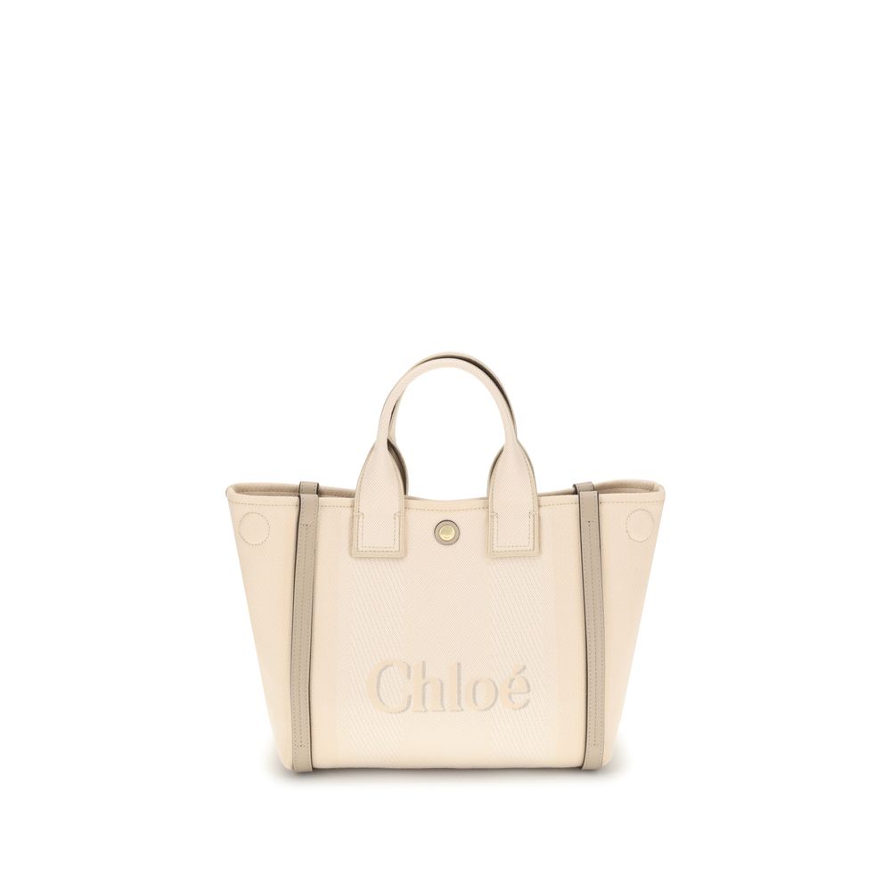 Chloé Beige Cotton Handbag - ClickThatClicks 