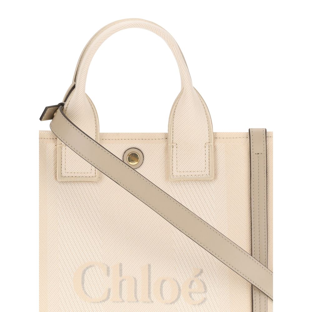 Chloé Beige Cotton Handbag - ClickThatClicks 