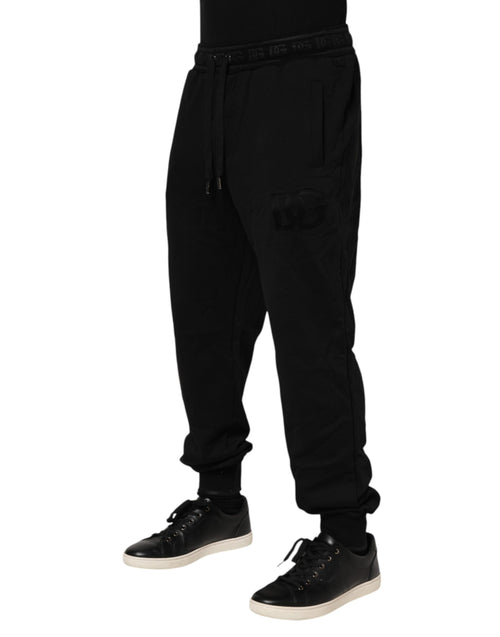 Dolce & Gabbana Black Cotton Drawstring Jogger Pants - ClickThatClicks 