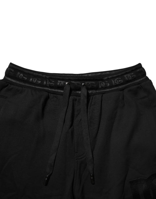 Dolce & Gabbana Black Cotton Drawstring Jogger Pants - ClickThatClicks 