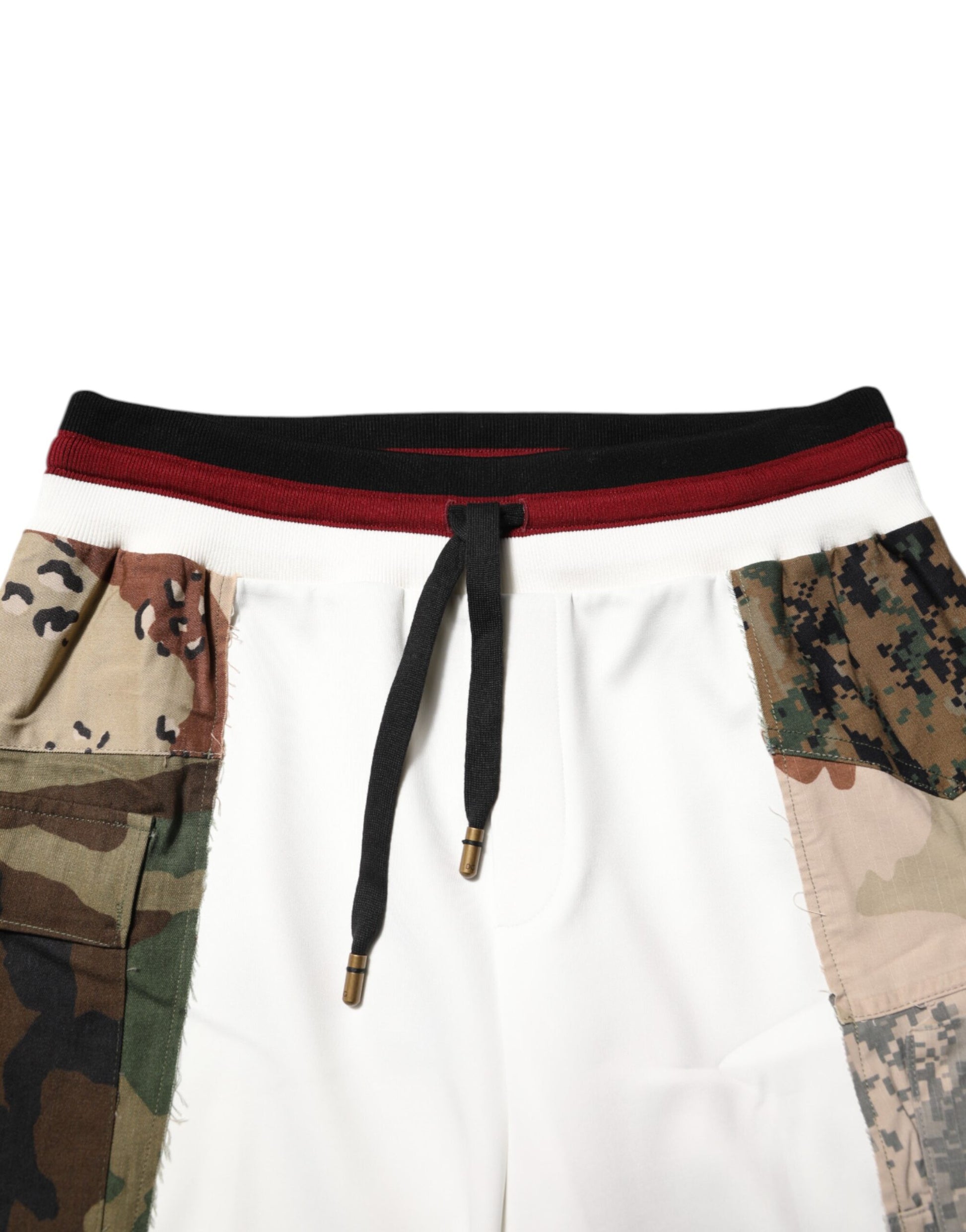 Dolce & Gabbana White Patchwork Jogger Pants - ClickThatClicks 