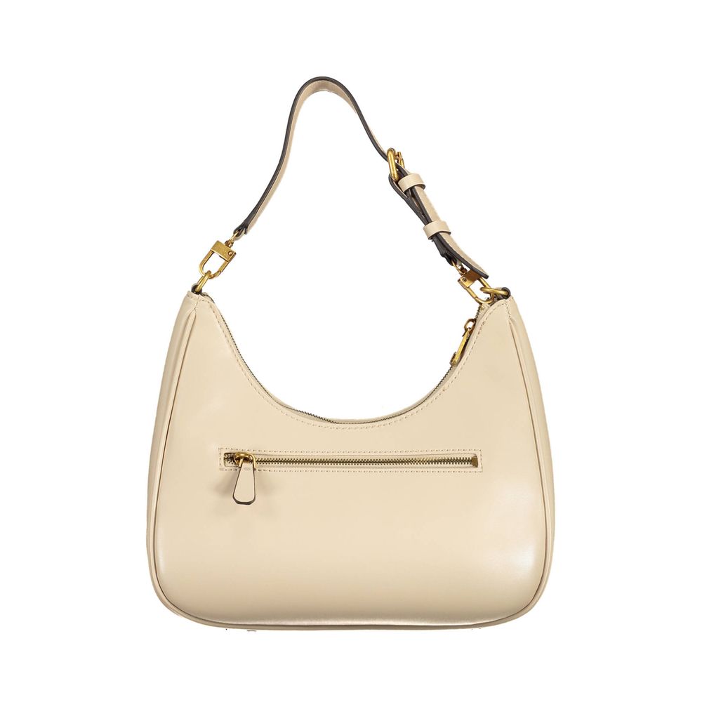 Guess Jeans Beige Polyurethane Women's Shoulder Bag - ClickThatClicks 