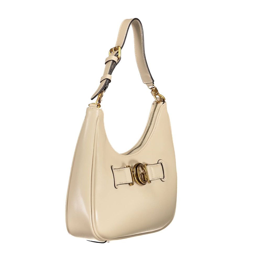 Guess Jeans Beige Polyurethane Women's Shoulder Bag - ClickThatClicks 