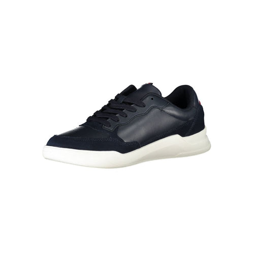 Tommy Hilfiger Blue Leather Men's Sneaker - ClickThatClicks 