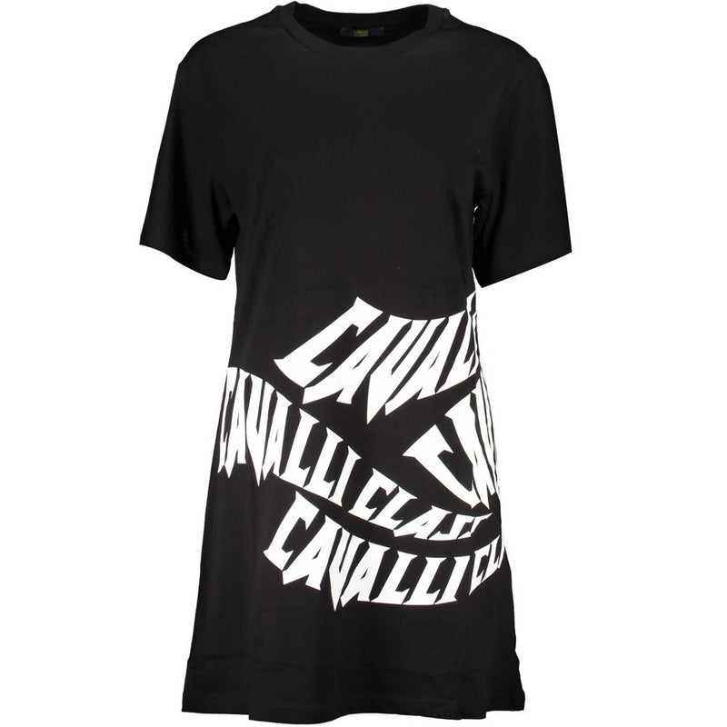 Cavalli Class Black Cotton Dress