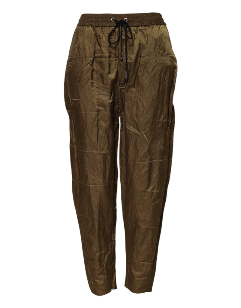 Dsquared² Brown Mid Waisted Women Sweatpants Pants