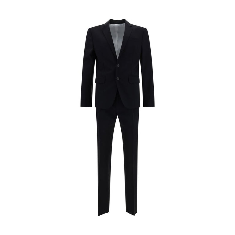 Dsquared² Black Fleece Wool Two-Piece Suit