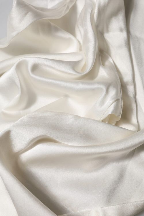 Dolce & Gabbana Ivory Silk Tapered High Waist Pants - ClickThatClicks 