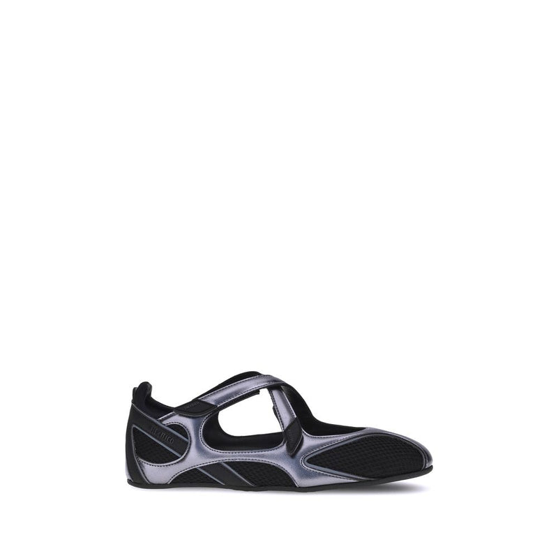 The Attico Black Polyethylene Ballet Flats