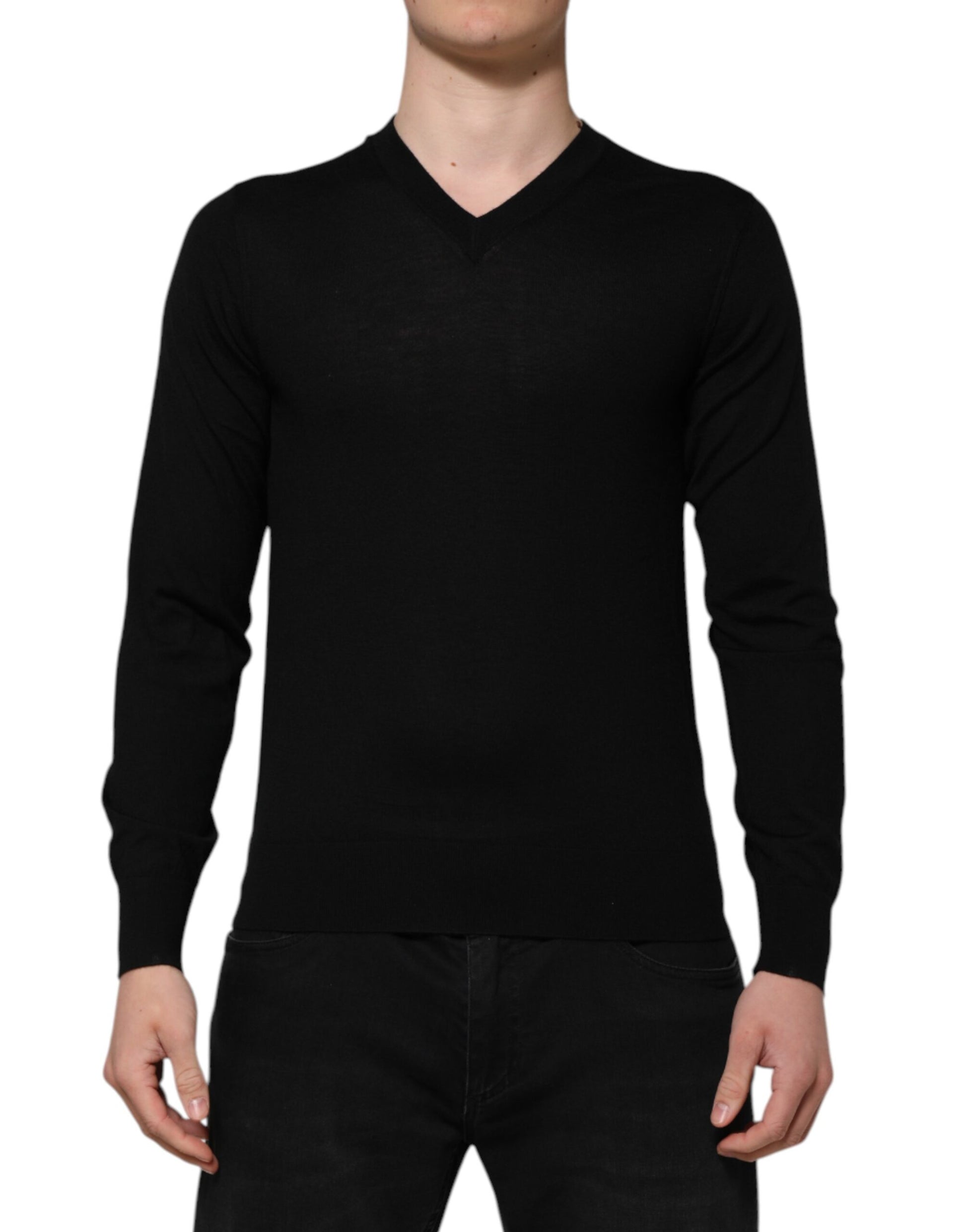 Dolce & Gabbana Dark Gray Embroidered Logo Pullover Sweater - ClickThatClicks 