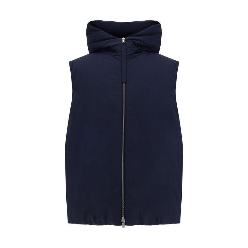 Jil Sander Blue Polyester Sleveless Jacket