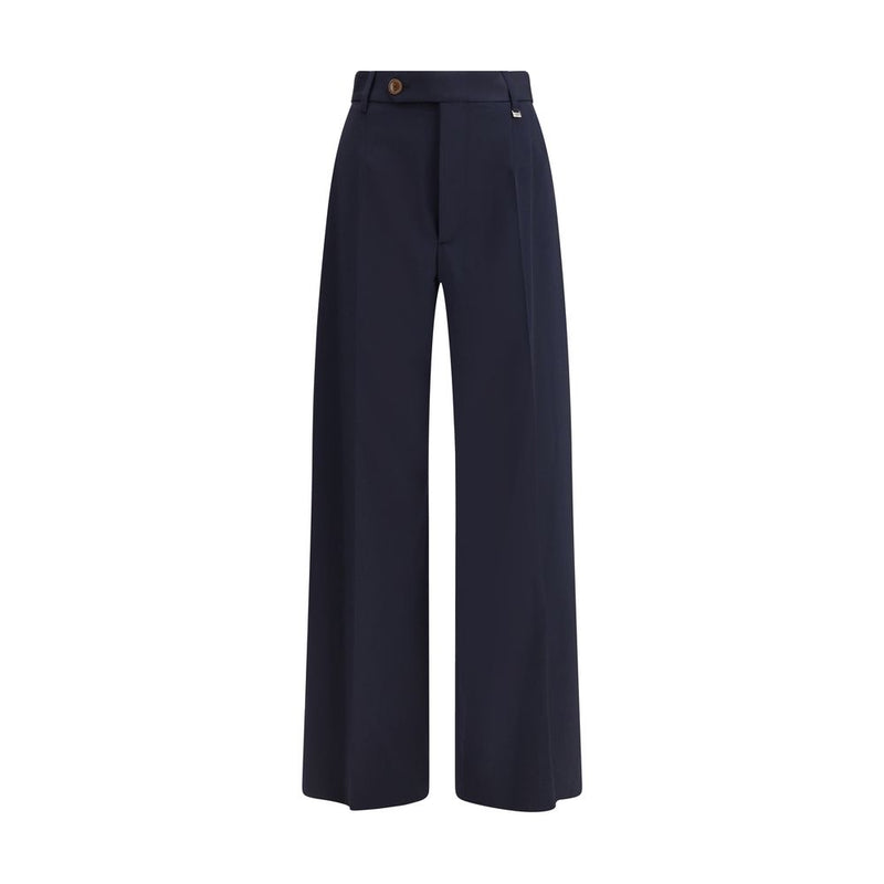 Vivienne Westwood Black Fleece Wool Casual Pants
