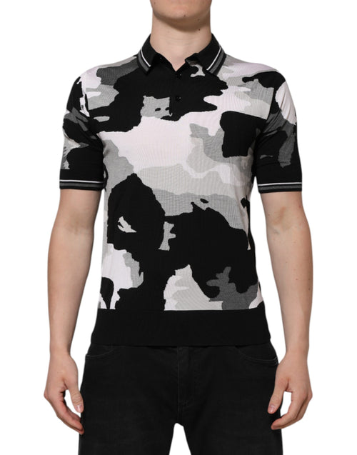 Dolce & Gabbana Multicolor Camouflage Collared Polo T-shirt - ClickThatClicks 