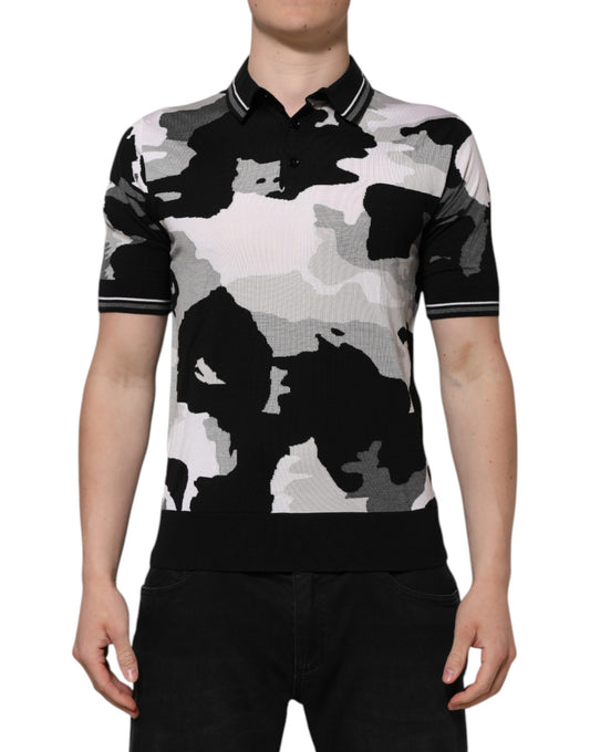 Dolce & Gabbana Multicolor Camouflage Collared Polo T-shirt - ClickThatClicks 