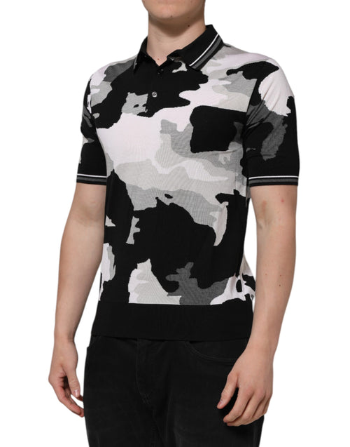 Dolce & Gabbana Multicolor Camouflage Collared Polo T-shirt - ClickThatClicks 