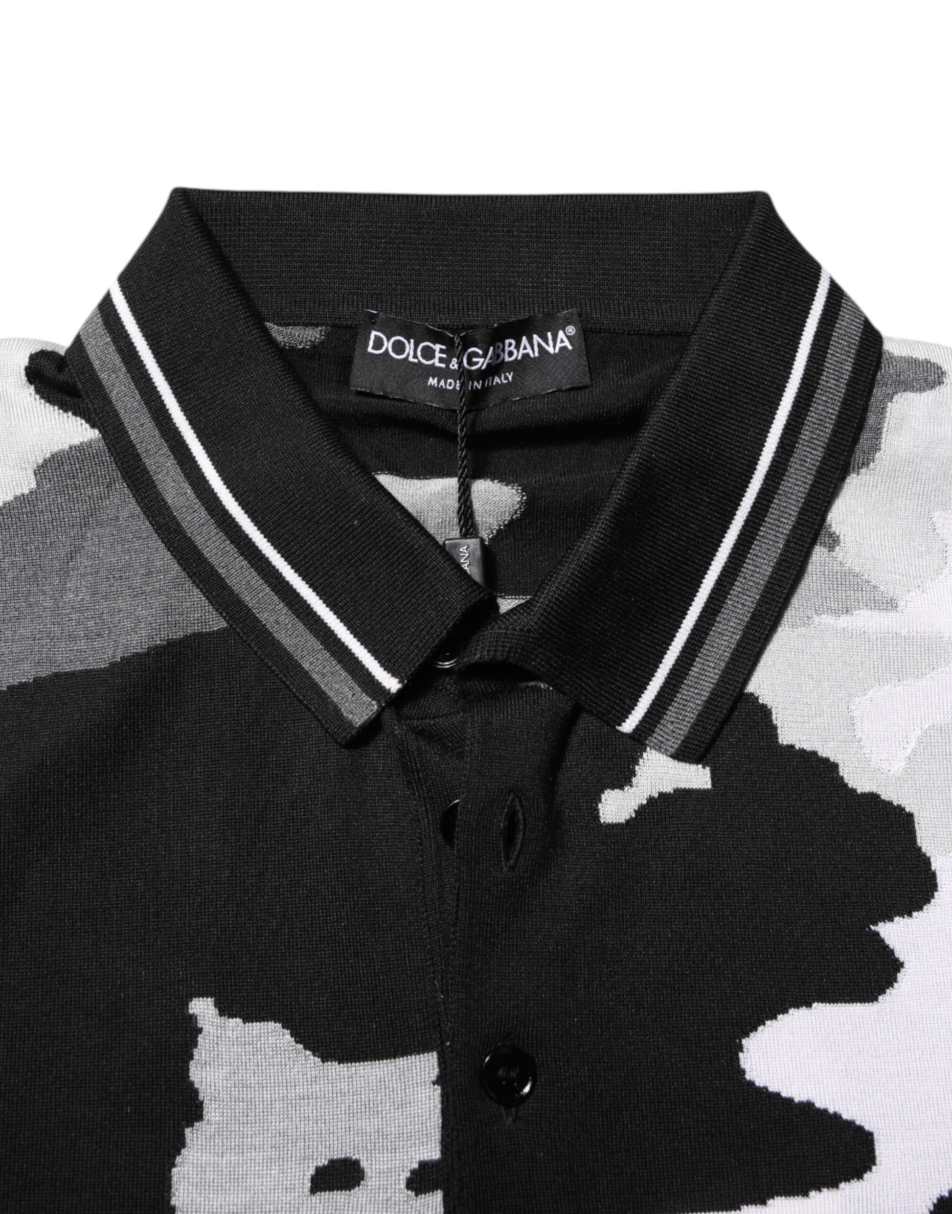 Dolce & Gabbana Multicolor Camouflage Collared Polo T-shirt - ClickThatClicks 