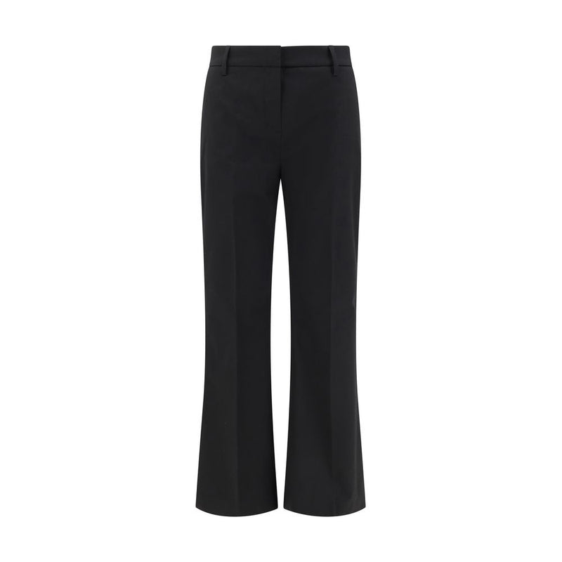 True Royal Black Cotton Flared Pants