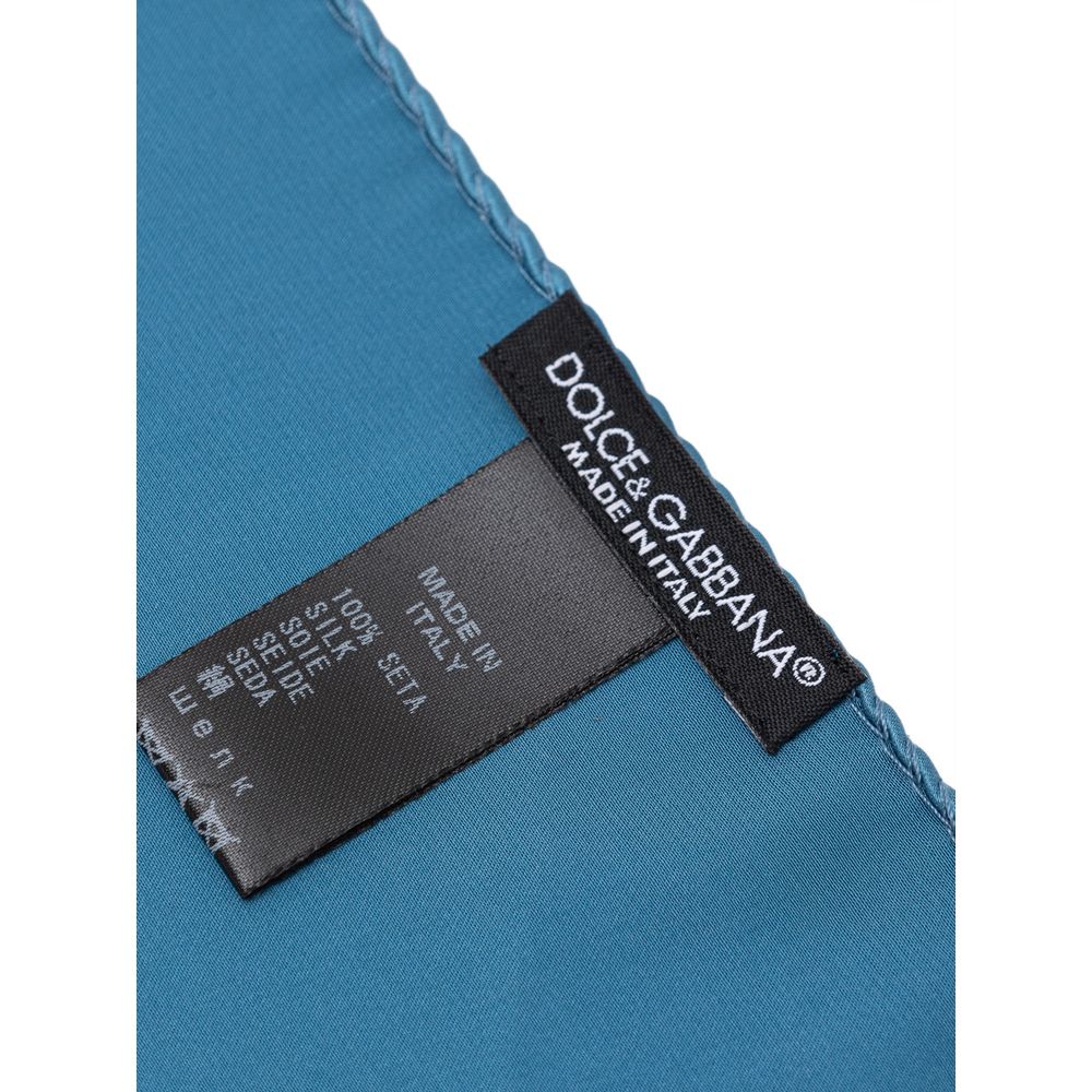 Dolce & Gabbana Light Blue Silk Pocket Square - ClickThatClicks 