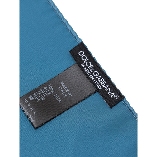 Dolce & Gabbana Light Blue Silk Pocket Square - ClickThatClicks 