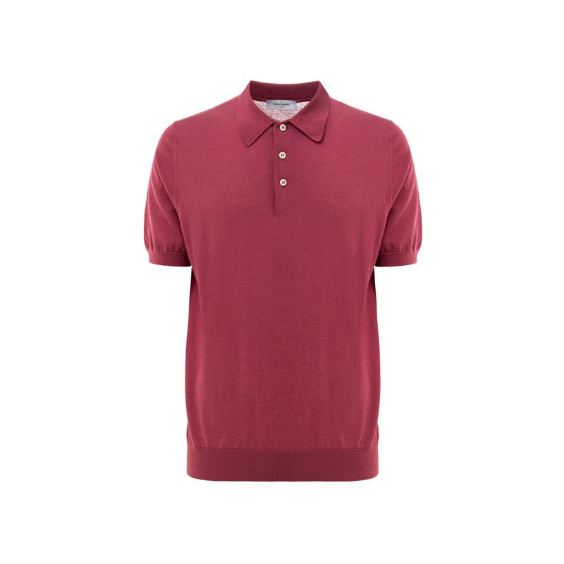 Gran Sasso Red Cotton Polo Shirt