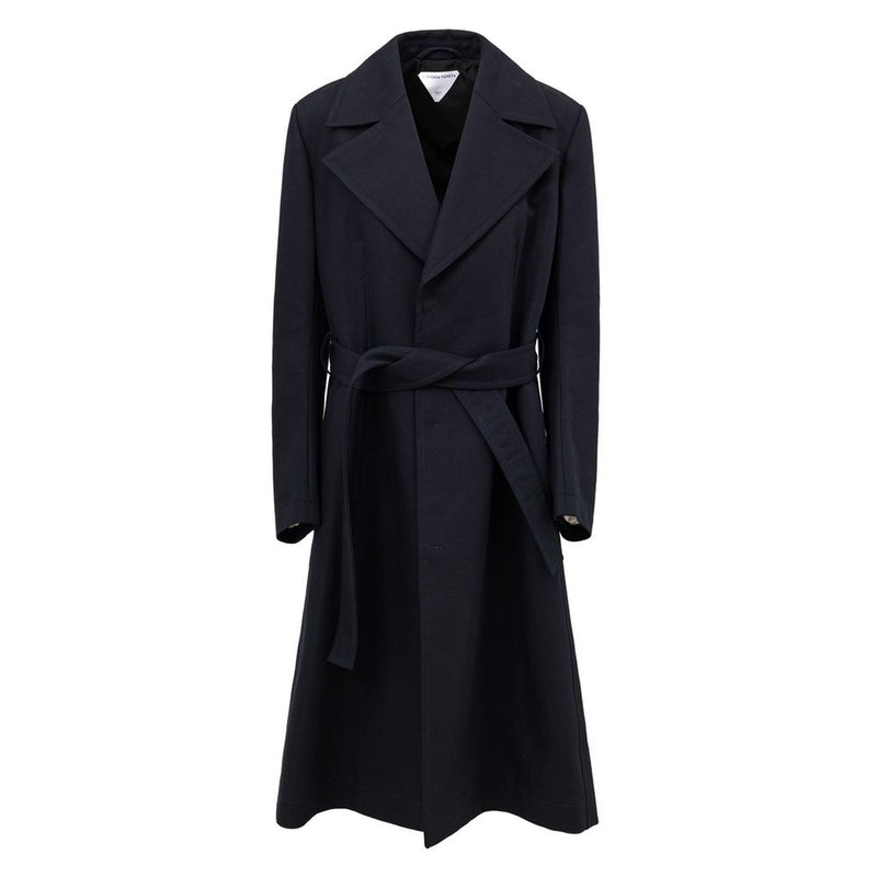 Bottega Veneta Blue Cotton Trench Coat