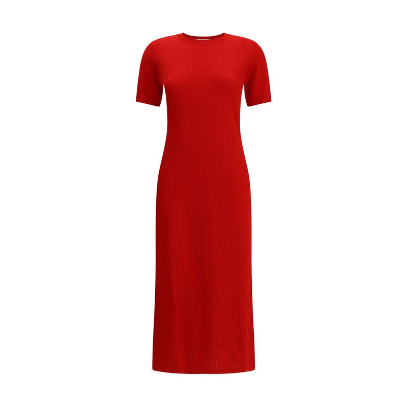 Fendi Red Cotton Casual Dress