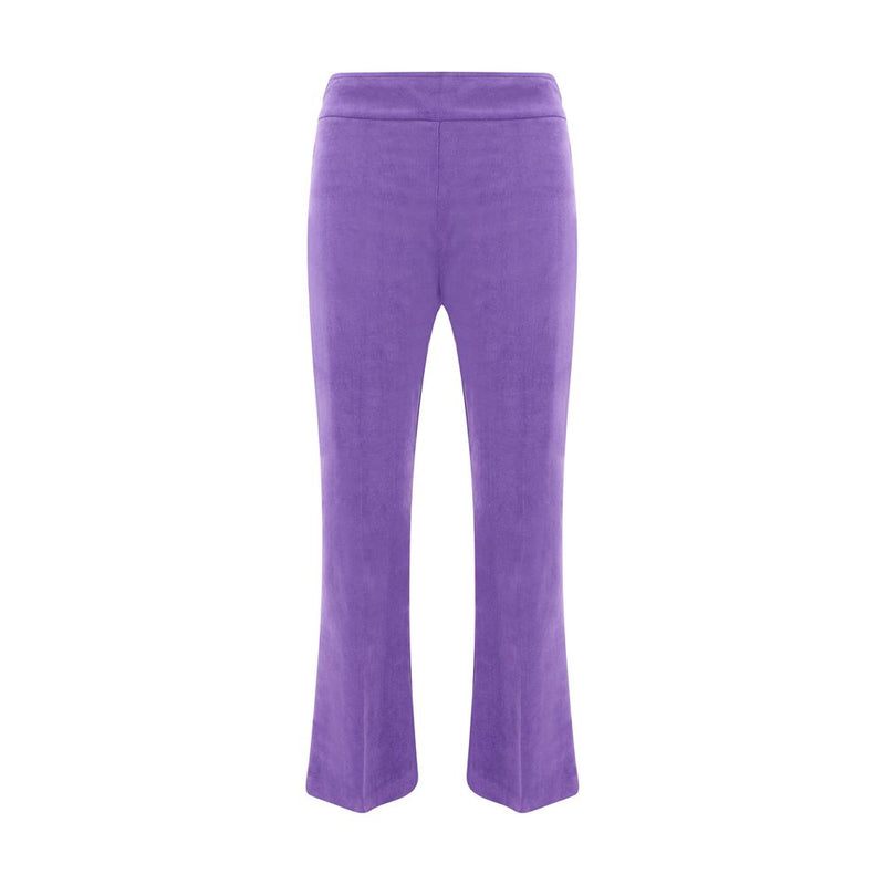 Avenue Montaigne Purple Cotton Casual Pants