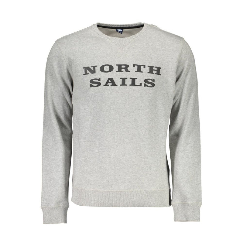 North Sails Gray Organic Cotton Men Sweater