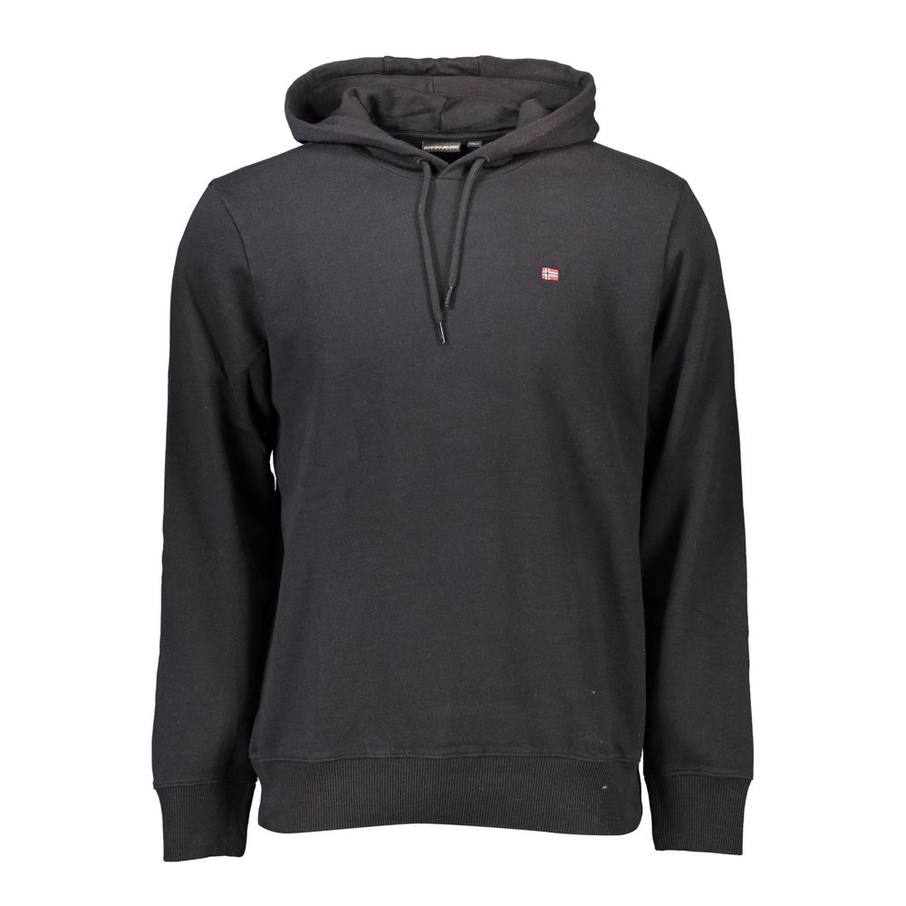 Napapijri Black Cotton Men's Sweatshirt - ClickThatClicks 