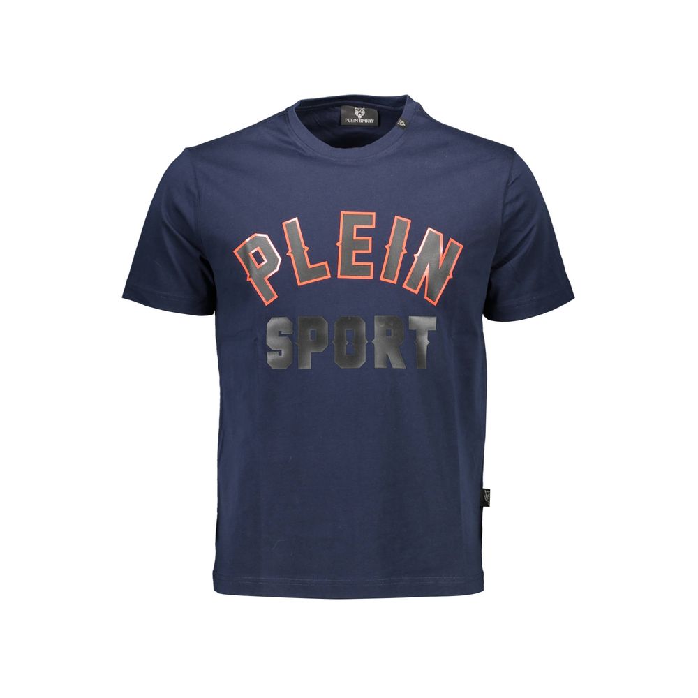 Plein Sport Blue Cotton Men T-Shirt - ClickThatClicks 