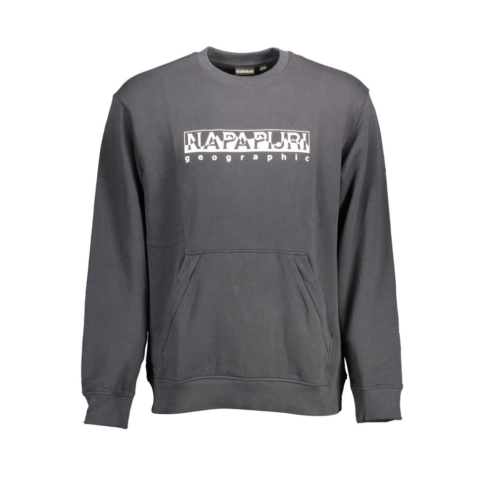 Napapijri Black Cotton Men's Sweatshirt - ClickThatClicks 