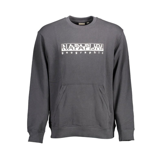 Napapijri Black Cotton Men's Sweatshirt - ClickThatClicks 