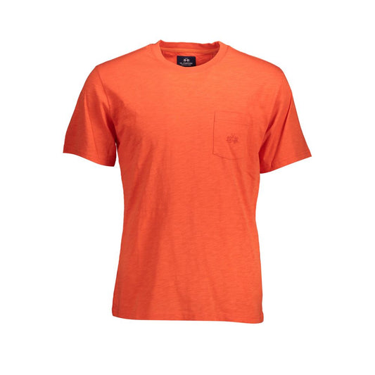La Martina Red Cotton Men's T-Shirt - ClickThatClicks 