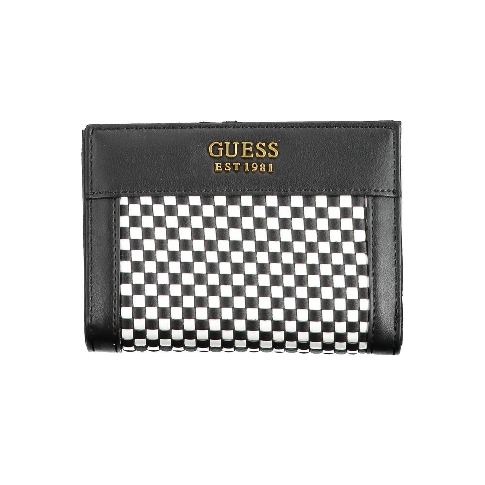 Guess Jeans Black Polyurethane Women Wallet - ClickThatClicks 