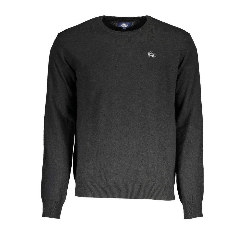 La Martina Black Wool Men's Sweater - ClickThatClicks 