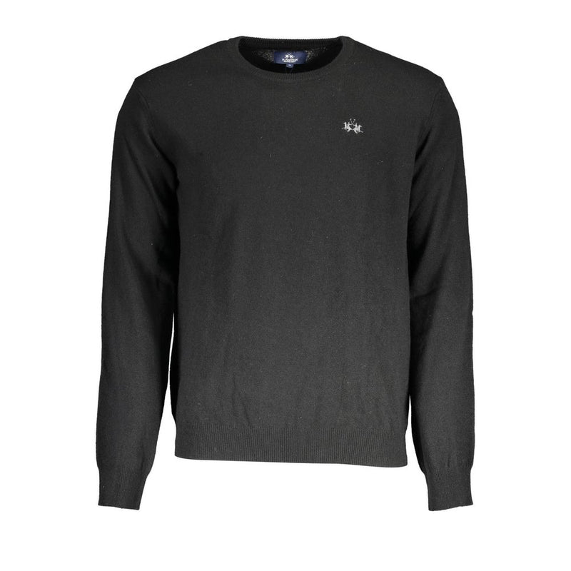 La Martina Black Wool Sweater