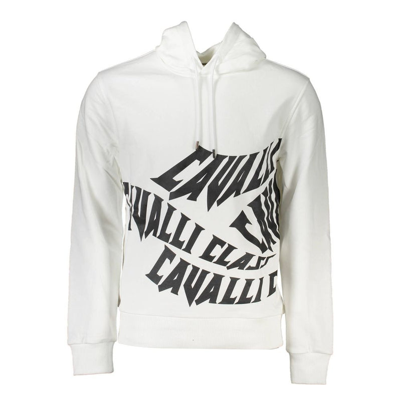 Cavalli Class White Cotton Men Sweater