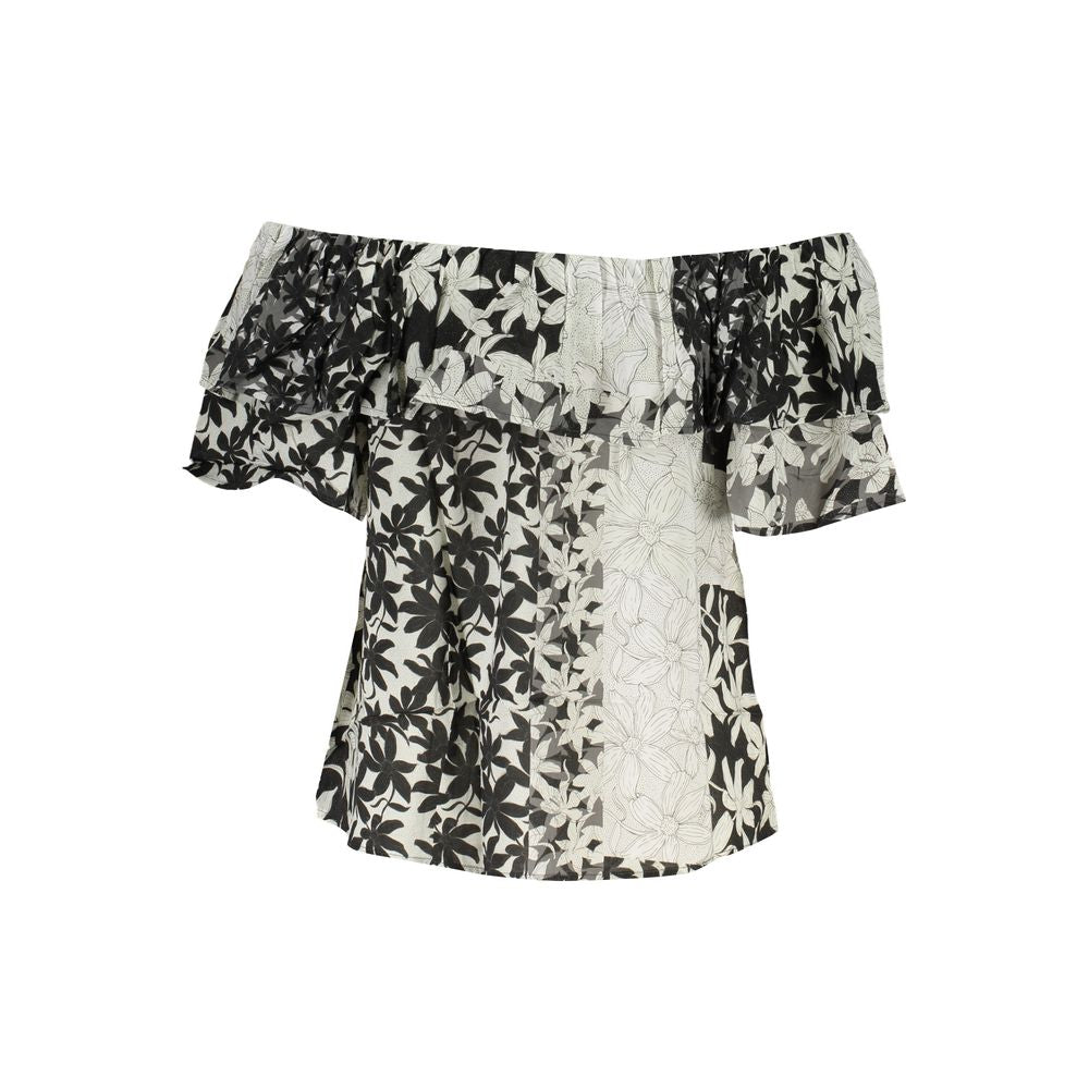 Desigual Bianco Cotton Women T-Shirt - ClickThatClicks 