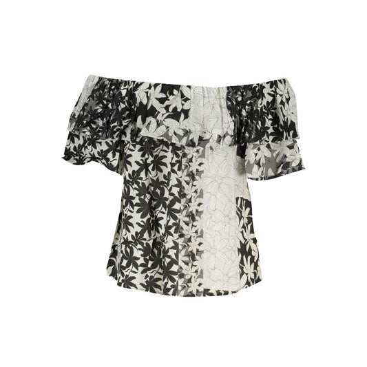 Desigual Bianco Cotton Women T-Shirt - ClickThatClicks 