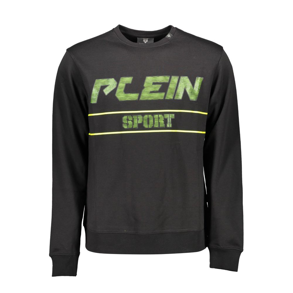 Plein Sport Black Cotton Men Sweater - ClickThatClicks 