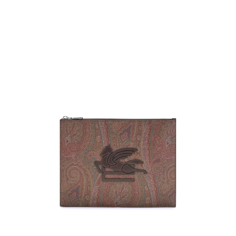 Etro Multicolor Cotton Clutch Bag