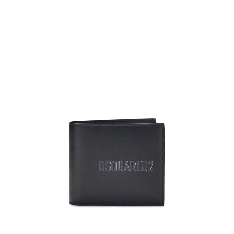 Dsquared² Black Calf Leather Bos Taurus Wallet