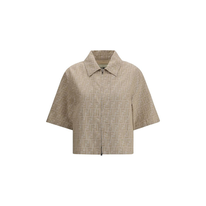 Fendi Beige Cotton Denim Jacket