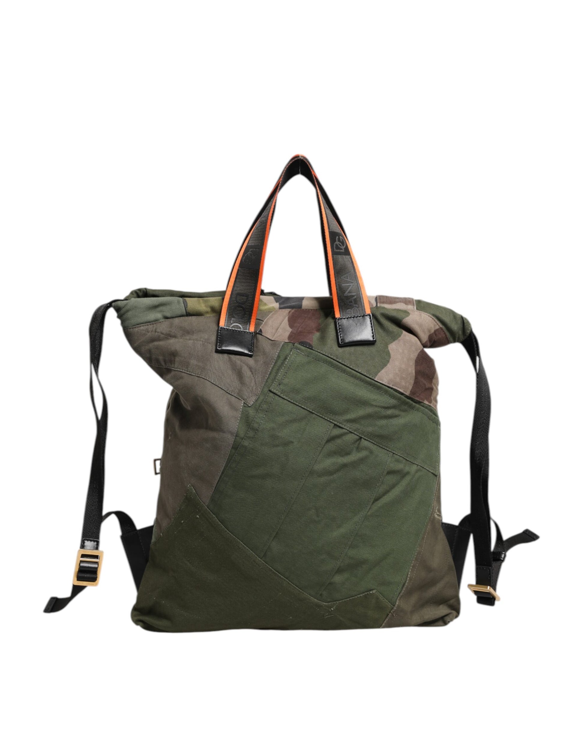 Dolce & Gabbana Military Green Patchwork Rucksack Backpack Bag - ClickThatClicks 