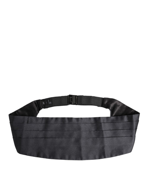 Dolce & Gabbana Dark Blue 100% Silk Belt Waist Cummerbund - ClickThatClicks 